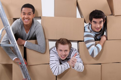 A mover securing fragile belongings during an Earlscourt relocation