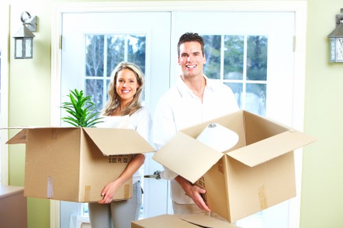 Careful loading of boxes and furniture for a move in Earlscourt